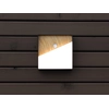 Image de Eco-Light LED Akku Wandleuchte Außenlampe Schwarz/Holz 15x15cm IP44 5W 460lm Warmweiß 3000K Sensor USB