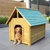 Image de Mucola Niche pour chien Outdoor 95CM résistant aux intempéries Cage pour chien en bois Niche pour animal domestique Grotte pour chien