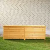 Image de Coffre à coussins en bois Mucola Coffre à coussins Coffre à coussins 170 cm Coffre de jardin Coffre en bois Coffre de rangement Caisse en bois