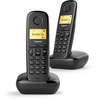 Image de Gigaset A170 Duo Téléphone fixe sans fil DECT/GAP Noir Téléphone DECT Identification de l'appelant - Neuf