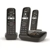 Image de Téléphone sans fil trio dect noir avec répondeur - Gigaset - AS690ATRIONOIR -