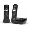 Image de Gigaset AS690A Duo, Téléphone analogique/DECT, Casque sans fil, Haut-parleur, 100 entrées, Identification du nom et de l'appelant, Noir