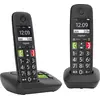 Image de Gigaset E290A Duo - Téléphone sans fil - Répondeur avec identification de l'appelant - ECO DECT\NGAP - noir + combiné supplémentaire