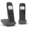 Image de Téléphone Sans Fil Double Gigaset As490 Duo Mains Libres Noir
