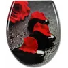 Image de Abattant De Toilette En Duroplast Avec Charnière, Couvercle De Wc, Fixation Rapide, Antibactérienne, 45, 5x37, 1cm, Rose Rouge - Woltu