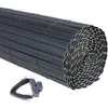 Image de Woltu - Canisse Pvc 300x100cm Pour Jardin Balcon Terrasse, Balcon Clôture Brise-vent, Stores Balcon, Brise Vue, Gris