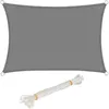 Image de Woltu - Voile D'Ombrage Rectangulaire 2x4 M,en Hdpe, Protection Contre Le Soleil Avec Protection Uv Pour Jardin, Terrasse Ou Camping, Gris