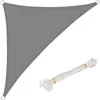 Image de Woltu   Voile D'Ombrage Triangulaire 3,6x3,6x5,1m   Hdpe 180g/m²   Protection Uv 90%   Fixation Avec 3 Cordons De 1,5m   Pour Terrasse Et Camping