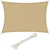 Image de Woltu   Voile D'Ombrage Rectangulaire 3x5m En Hdpe   Protection Uv 90%   Résistant Aux Déchirures   Fixation Avec 4 Cordons 1.5m   Tissu Respirant