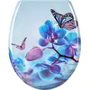 Image de WOLTU Siège WC, avec abaissement automatique, en plastique thermodurci, Butterfly bleu