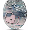 Image de Abattant De Toilette En Duroplast Avec Charnière, Couvercle De Wc, Fixation Rapide, Antibactérienne, 45, 5x37, 1cm, Clé De Coeur - Woltu