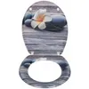 Image de Couvercle De Wc Avec Softclose Fonction, Abattant Wc En Duroplaste, Design Déco, 45, 5x37, 1cm, Bois Blanc - Woltu