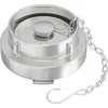 Image de Wiltec - Chapeau D'Accouplement Storz C/52 Mm   51 X 98 X 98 Mm   En Aluminium   Avec Manchon 120° Et Chaîne De Sécurité   Raccord Pour Tuyaux Pompier Irrigation Arrosage Lance Incendie
