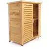 Image de Abri De Jardin   870 X 465 X 916 Mm   En Bois D'Épicéa   Avec 2 Portes   Cabane Remise Pour Rangement Outils Pour Jardin, Terrasse & Balcon - Wiltec