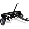 Image de Wiltec Scarificateur tracté   1340 x 1000 x 370 mm   Largeur de travail 90 cm   Profondeur de travail 7,6 cm   pour Tracteur-tondeuse autoportée ATV   Démousseur Émousseur Aérateur de gazon