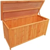 Image de Wiltec Coffre Rangement jardin 1270 x 550 x 600 mm   en bois d’Épicéa   avec Couvercle et dipositif de fixation   pour Stockage de Coussins Jouets enfants Accessoires   Terrasse Balcon