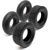 Image de Wiltec Lot 2x Pneu 15x6.00-6 et 2x Chambre à air   Valve droite   350 x 350 x 140 mm   4 PR   capacité de charge 200 kg   pour Tondeuse à gazon Tracteur à pelouse Brouette Chariot Diable