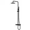 Image de Steinberg Armaturen - Steinberg 100 - Ensemble De Douche Avec Thermostat, Diamètre 20 Cm, Noir Mat 100 2721 S