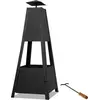 Image de Deuba Brasero de jardin pyramide métal avec tisonnier Barbecue brasier cheminée extérieur