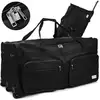 Image de Monzana® Sac De Voyage à roulettes Noir - Valise XXL 160L avec poignée télescopique - Trolley Grand Sac de sport Duffle Bag Weekender avec cadenas - 85x43x44cm