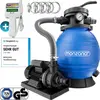 Image de MONZANA® Système de filtre à Sable 10.200L/h pompe piscine auto-amorçage testeur d’eau électronique chlore pH 450W Ø32-38mm vanne 7 voies certifié