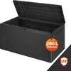 Image de CASARIA® Coffre de Rangement Anthracite 280 L Poignées latérales Malle de Rangement Intérieur Extérieur Jardin Terrasse Balcon