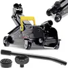 Image de DEUBA® Cric hydraulique 2 tonnes levée 135-330mm valise de rangement patins en caoutchouc inclus cric de levage cric voiture véhicules citadine