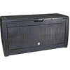 Image de CASARIA® Caisse de rangement Exterieur Polyrotin Anthracite 310 litres Malle Coffre de Jardin avec roulettes pour Coussins Jouets Outils