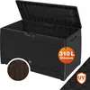 Image de Coffre de Rangement Anthracite Malle 310 litres Stockage Coussins avec roulettes Extérieur Jardin