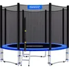 Image de Trampoline Extérieur Rond Ø244cm Max. 150kg Set Complet Filet De Sécurité Porte D'Entrée Échelle Poteaux Trampoline Jardin