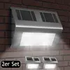 Image de DEUBA® 2x Applique solaire LED applique murale extérieur éclairage terrasse jardin capteur crépusculaire 8h autonomie