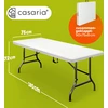 Image de CASARIA® Set 2 tables de camping pliantes plastique rectangulaires buffet pique-nique 8 personnes intérieur extérieur
