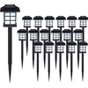 Image de DEUBA® Set de 18 lampes solaires piquet pour jardin 8h autonomie lumière extérieur LED avec interrupteur crépusculaire