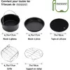 Image de Ensemble d'Accessoires pour friteuse à air chaud Monzana - 9 pièces pour pâtisserie cuisine - moule