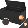 Image de CASARIA® Coffre de rangement XXL Aspect lattes en bois Anthracite 290L Roulettes Poignées Malle Terrasse Balcon Jardin