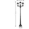 Image de Lampadaire extérieur Willow IP44 6 surfaces vitrées 3 lanternes candélabre réverbère luminaire de jardin lampe extérieur éclairage chemin allées cours