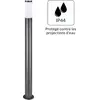 Image de Lampadaire extérieur 100 cm Luminaire de jardin E27 avec détecteur de mouvement - Acier inoxydable - Anthracite