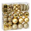 Image de Lot De 103 Boules De Noël Décorations Pour Sapin En Plastique Robuste Décoration De Noël Intérieur Extérieur Doré