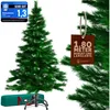 Image de Sapin De Noël Artificiel Arbre De Noël Avec Support 140cm - 240cm Décoration Fêtes Standard 180 Cm