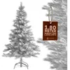Image de Sapin De Noël Artificiel Arbre De Noël Avec Support 140cm - 240cm Décoration Fêtes Blanc 180 Cm