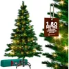 Image de Sapin De Noël Artificiel 140-180cm Support Inclus Arbre De Noël Décoration Standard 180 Cm