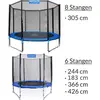 Image de MONZANA® Filet Trampoline Sécurité Ø183cm 6 Barres Résistant UV Filet de Protection filet extérieur résistant