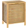 Image de Casaria   Panier À Linge En Bambou Naturel 62l   Corbeille Avec Sac En Coton   Dimensions 51x36x61 Cm   Grande Stabilité Pour Pièces Humides
