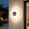 Image de doporro Applique Murale Lampe Extérieure 6W avec LED Lampe Jardin Étanche IP65 3000K Light Extérieure Gris 30cm Design LunaLights