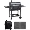 Image de TAINO HERO XL Barbecue au charbon de bois Set Housse de protection Plaque de cuisson Fumoir Chariot BBQ