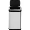 Image de HOMCOM HOMCOM Poubelle à capteur automatique en acier inoxydable Capteur IR carré 30 l 03-0024