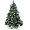 Image de Yorbay Sapin de Noël artificiel 180cm, avec pied en métal, décoration de Noël avec neige, pommes de pin