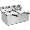 Image de Friteuse électrique double Expondo Royal Catering - 2 x 13 l - 6400 W - minuterie -