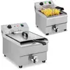 Image de Friteuse électrique Expondo Royal Catering - 16 l - 3500 W - Robinet de vidange -