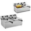 Image de Friteuse électrique double Expondo Royal Catering - 2 x 10 l - 6400 W - Minuterie -